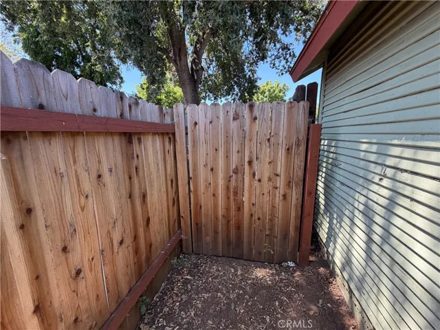 Gate to garage backyard