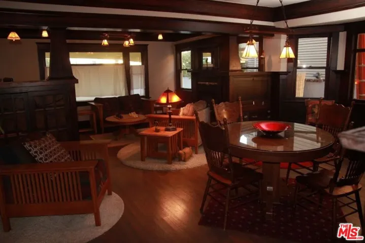 dining room with built-ins
