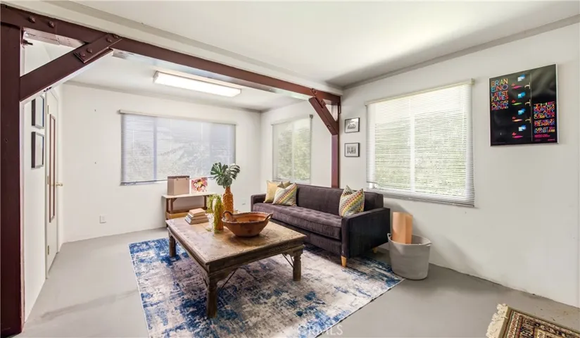 Sitting are with large walk-in closet