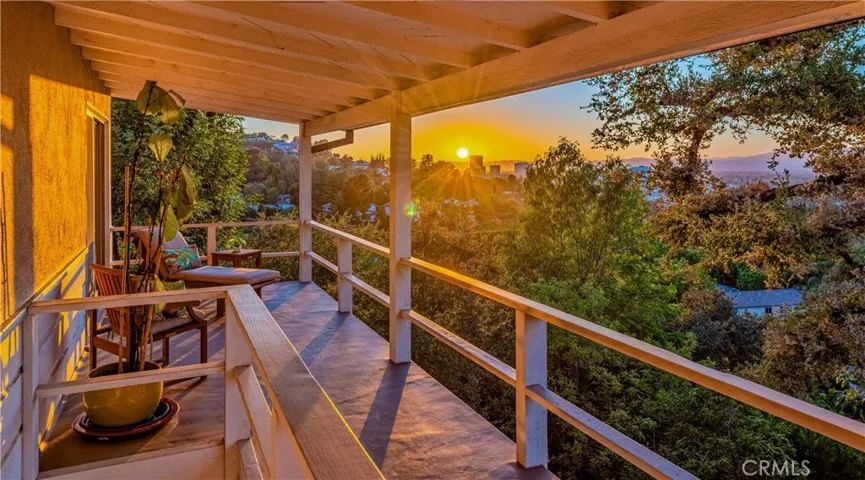 Terrace at sunset