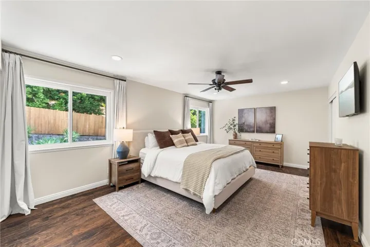 HUGE upstairs bedroom with dual closets