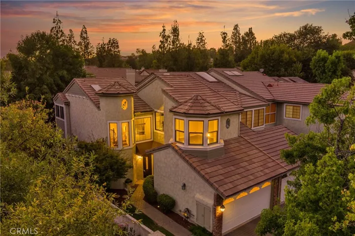 Aerial Townhome View - Twilight