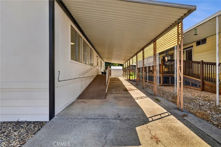 Wheelchair access through the carport entry