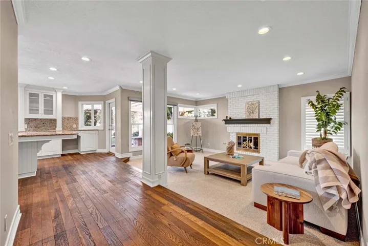 Photo has been digitally enhanced (fireplace)