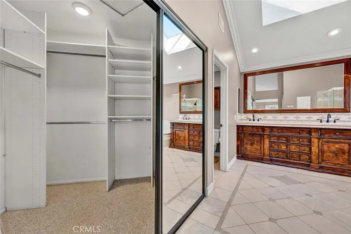 There are two walk-in closets