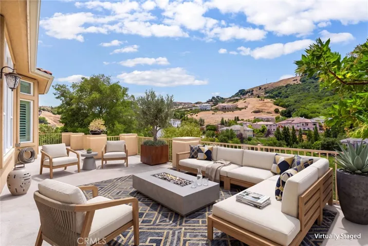 Virtually Staged- Deck with Canyon View