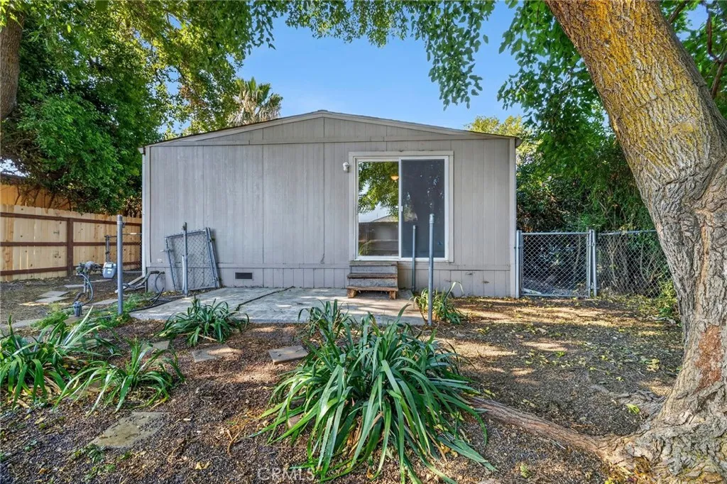 Large shaded backyard
