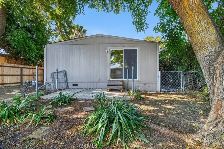 Large shaded backyard