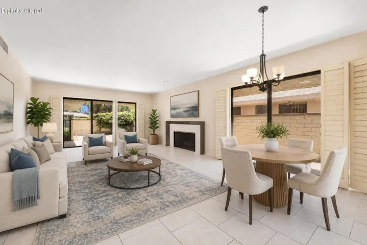 Living/Dining Virtually Staged