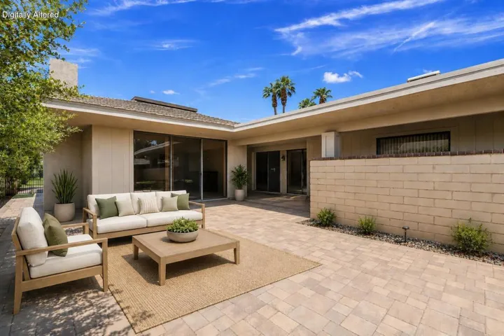 Front Courtyard Virtually Staged
