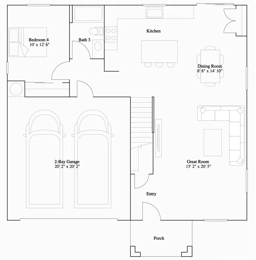 Residence 2 - level 1 floorplan