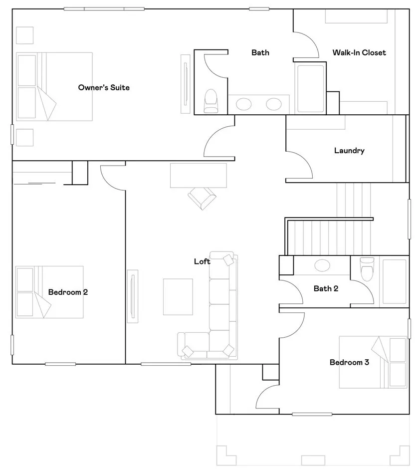 Residence 3 - level 2 floorplan