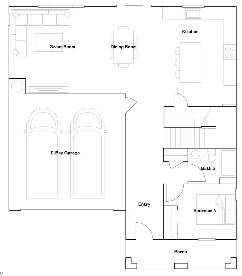 Residence 3 - level 1 floorplan