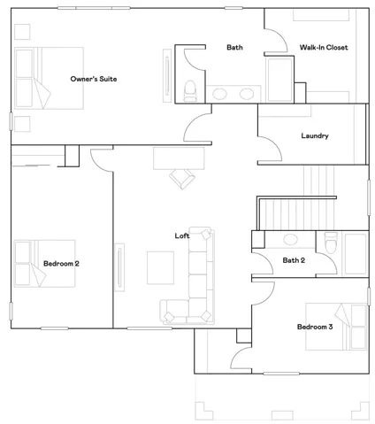 Residence 3 - level 2 floorplan
