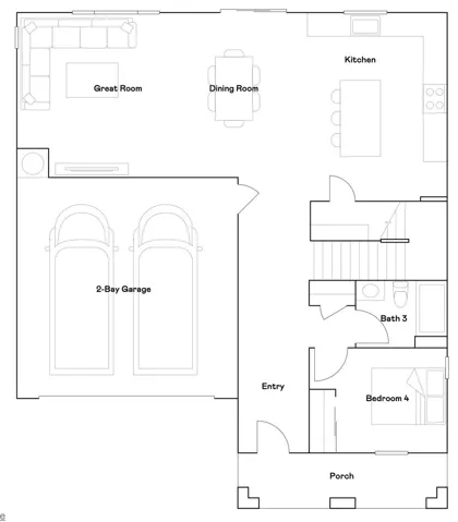 Residence 3 - level 1 floorplan