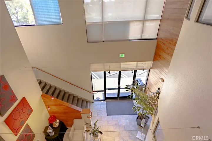 Mezzanine view looking down at the main level.