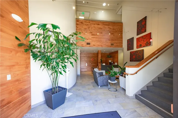 Street-level entrance featuring a lobby and reception area.