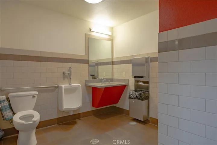 Typical lower level restroom
