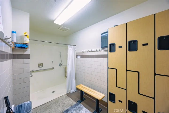 Lower level shower and locker room