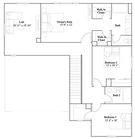 Residence 3 - level 2 floorplan