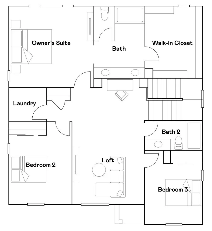 Residence 2 - level 2 floorplan