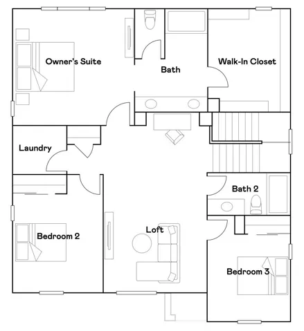 Residence 2 - level 2 floorplan
