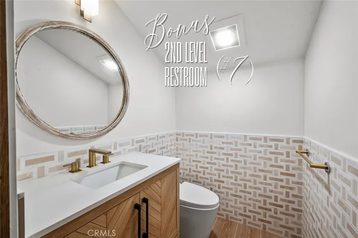 2nd level BONUS room restroom (this makes 7)