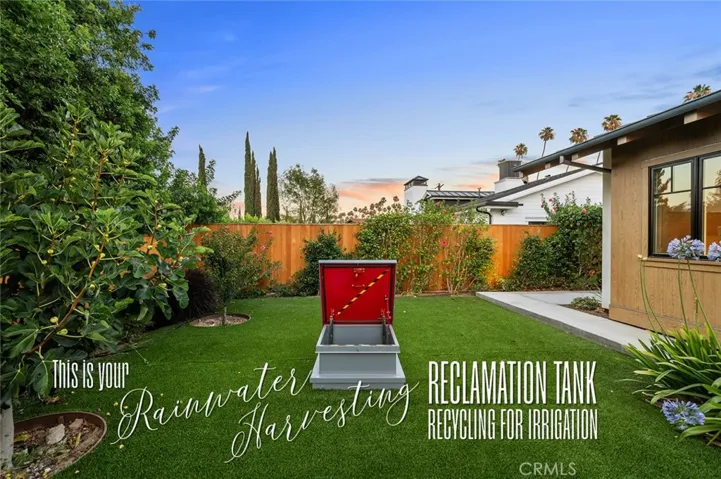 Your Rainwater Harvesting Reclamation Tank (recycled for irrigation)