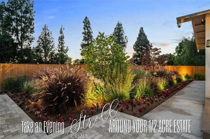Take an Evening Stroll around your 1/2 acre lot