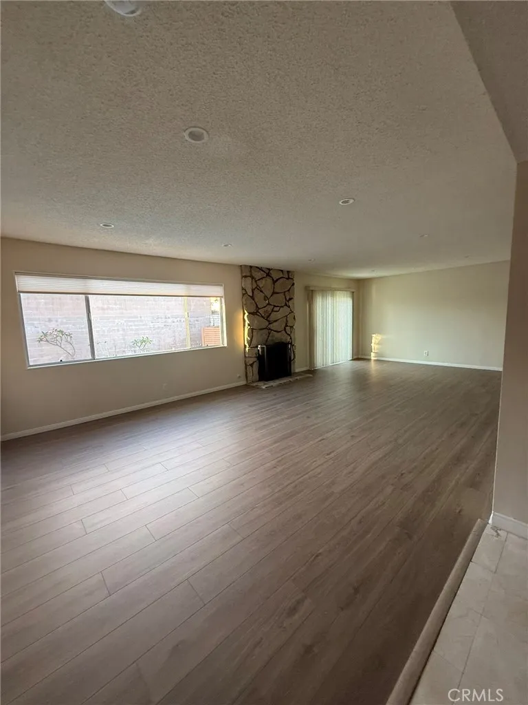 Dining area and fireplace