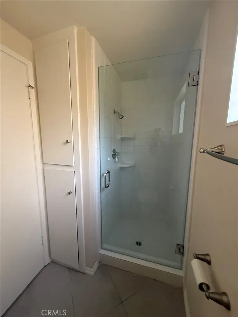 Downstairs shower and linen closet