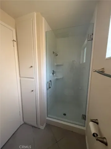 Downstairs shower and linen closet