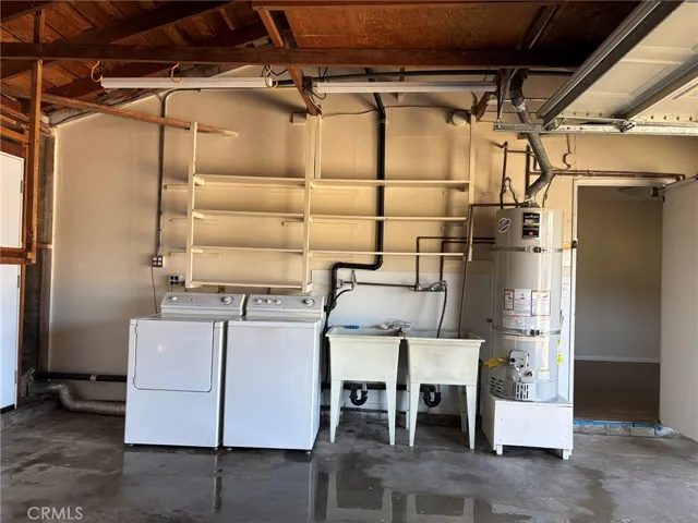 Garage laundry area