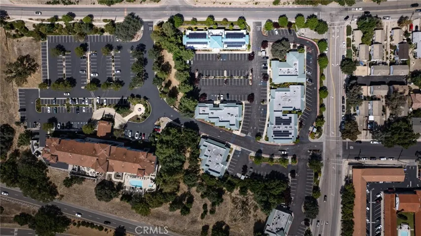 Aerial view of the entire professional center with additional shot of nearby amenities including two very nice hotels.