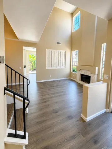 main entrance and the living room