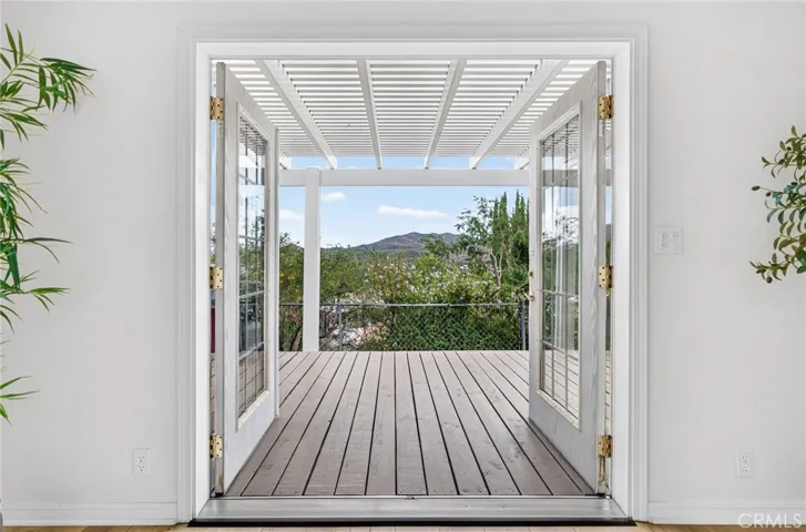 French Doors to Back Deck View