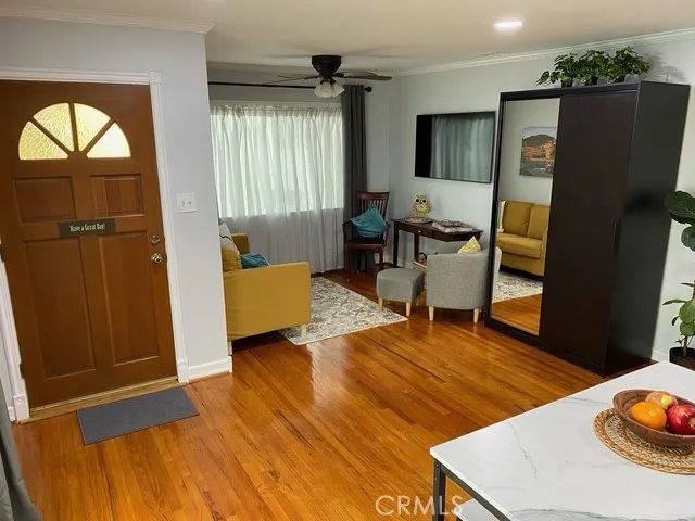 Guest quarter entry and  seating room