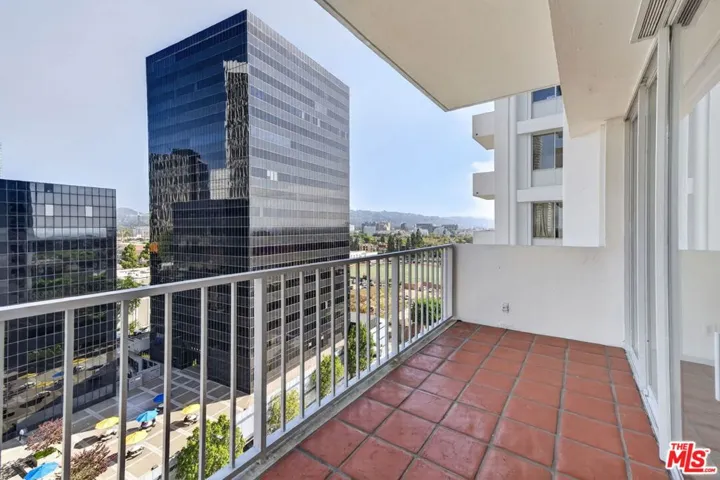 Balcony with view of Hollywood