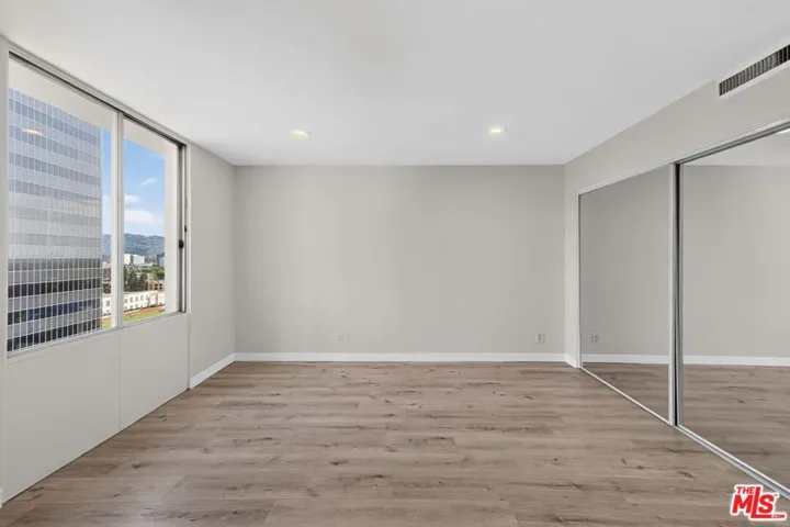 Bedroom with large closet