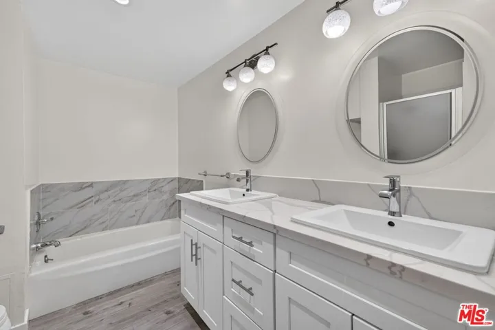 Separate tub and shower