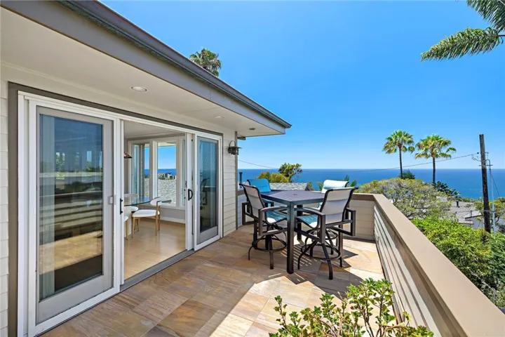 Ocean view deck located off the kitchen and dining area.