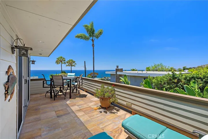 Ocean view deck located off the kitchen and dining area.