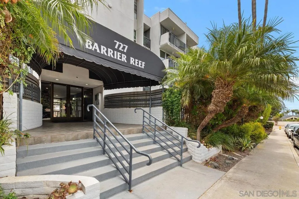 Welcome to the Barrier Reef complex across the street from the Tourmaline Surf Park beach access.