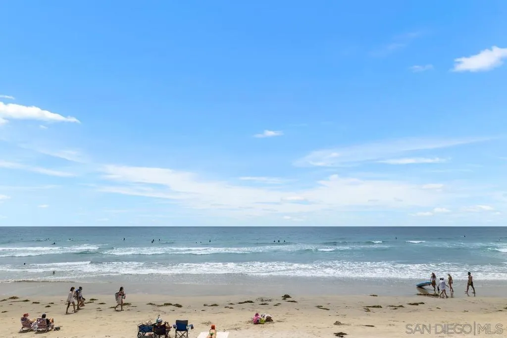 Across the street, you will find the Tourmaline Surf Park beach access to enjoy this wonderful view straight out west!!!