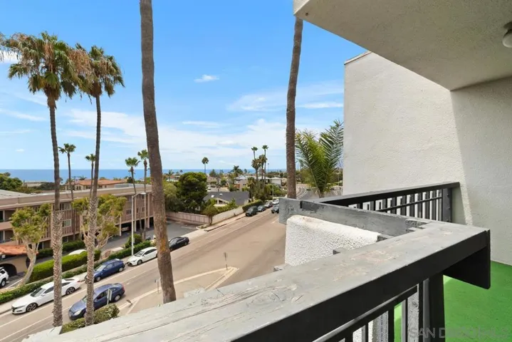 Looking at the north view from the living room balcony.
