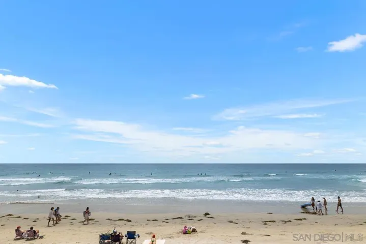 Across the street, you will find the Tourmaline Surf Park beach access to enjoy this wonderful view straight out west!!!