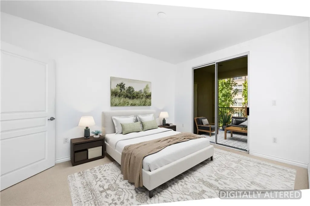 Image has been digitally altered to help with furniture placement. Spacious bedroom with large walk-in closet.