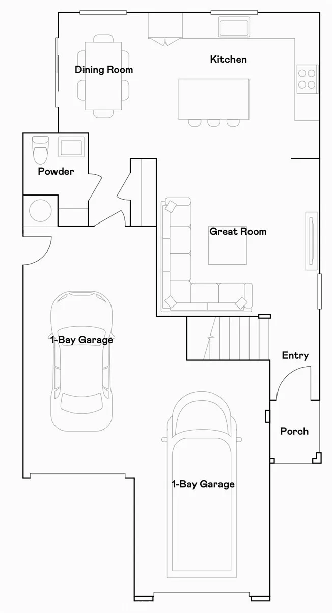 Residence 2 - level 1 floorplan