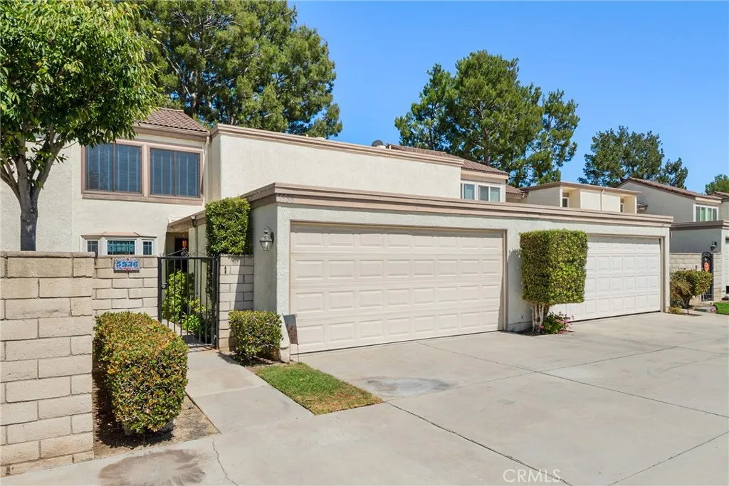 Townhome front with garage