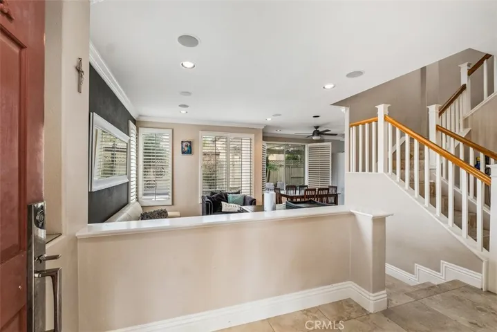 Here is a view from the front door looking into the living room space